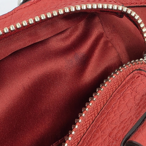 Coach Park Carrie Tote Cranberry Red Orange Pebbled Leather F23284 👜 - Picture 8 of 11